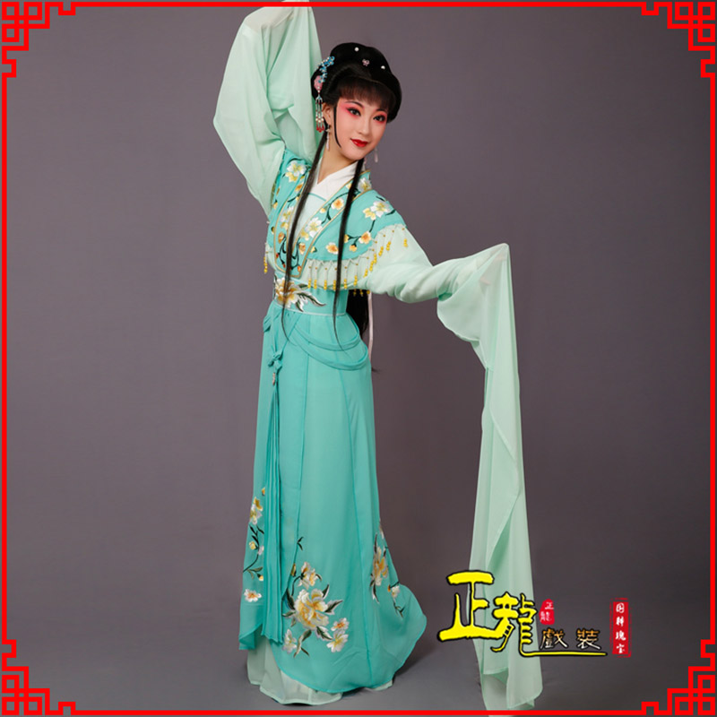 太和青衣水袖戏服演出服 云肩花旦衣
